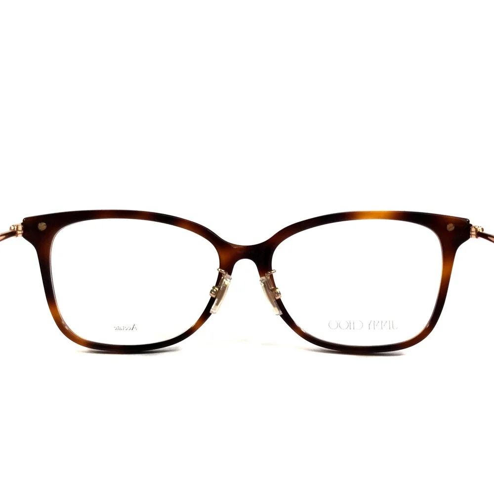 Jimmy Choo Eyeglasses Frames JC307/F 06J Tortoise Rose Gold Crystals 52-17-145
